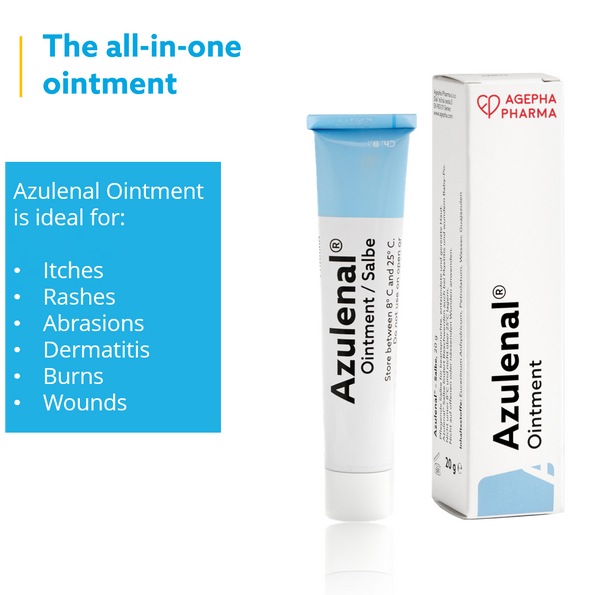 Azulenal Ointment With Guaiazulene - Itch Relief & Wound Healing Cream For Burns Cuts Insect Bites Hemorrhoids Anal Fissures Nappy Rash Sore Nipples Soothes Redness Pain Itching 50g - View #5