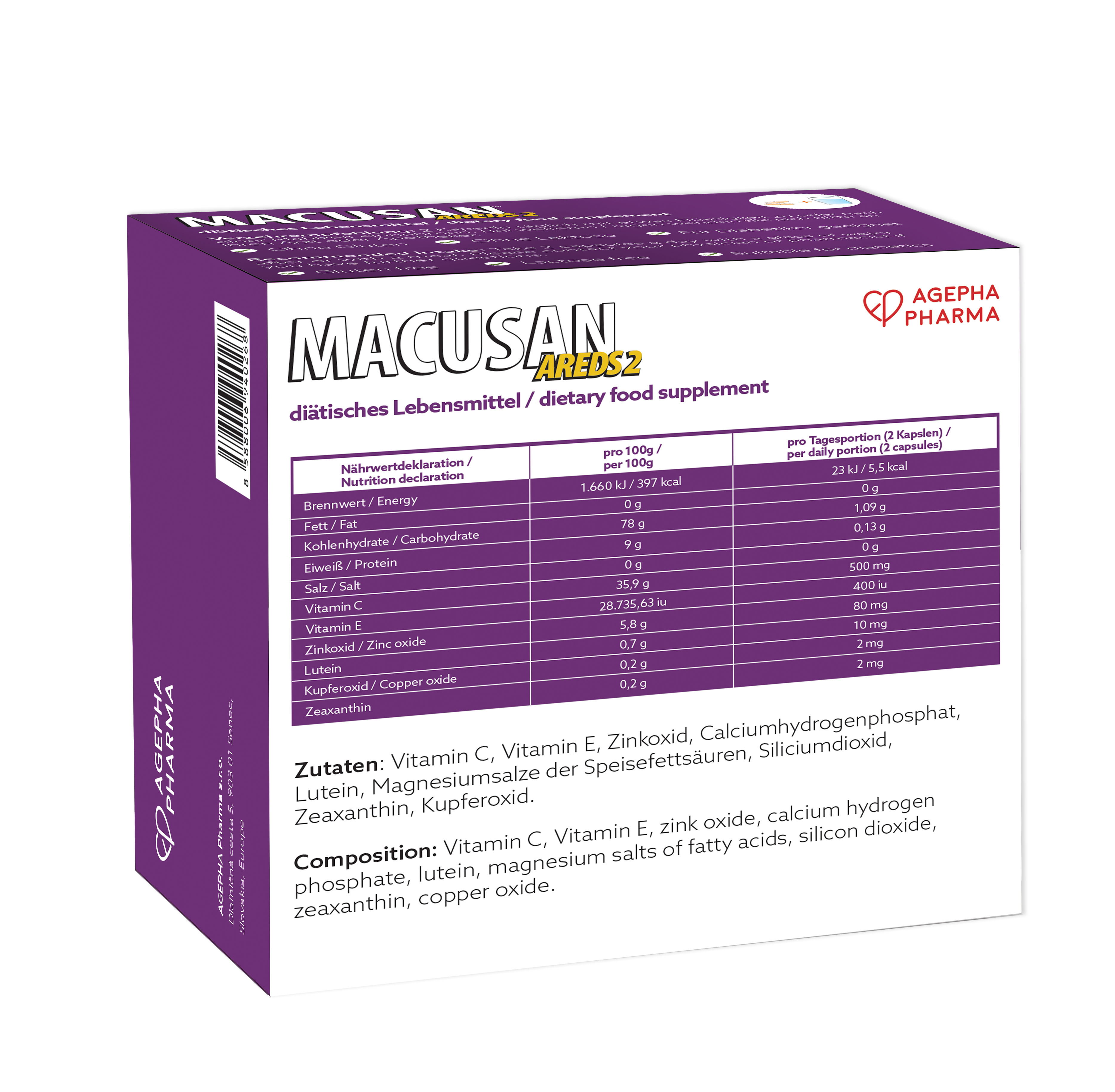 MACUSAN® AREDS2 - 180 Capsules