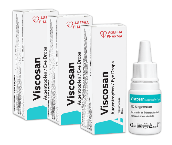 VISCOSAN - AUGENTROPFEN, 3er-Packung